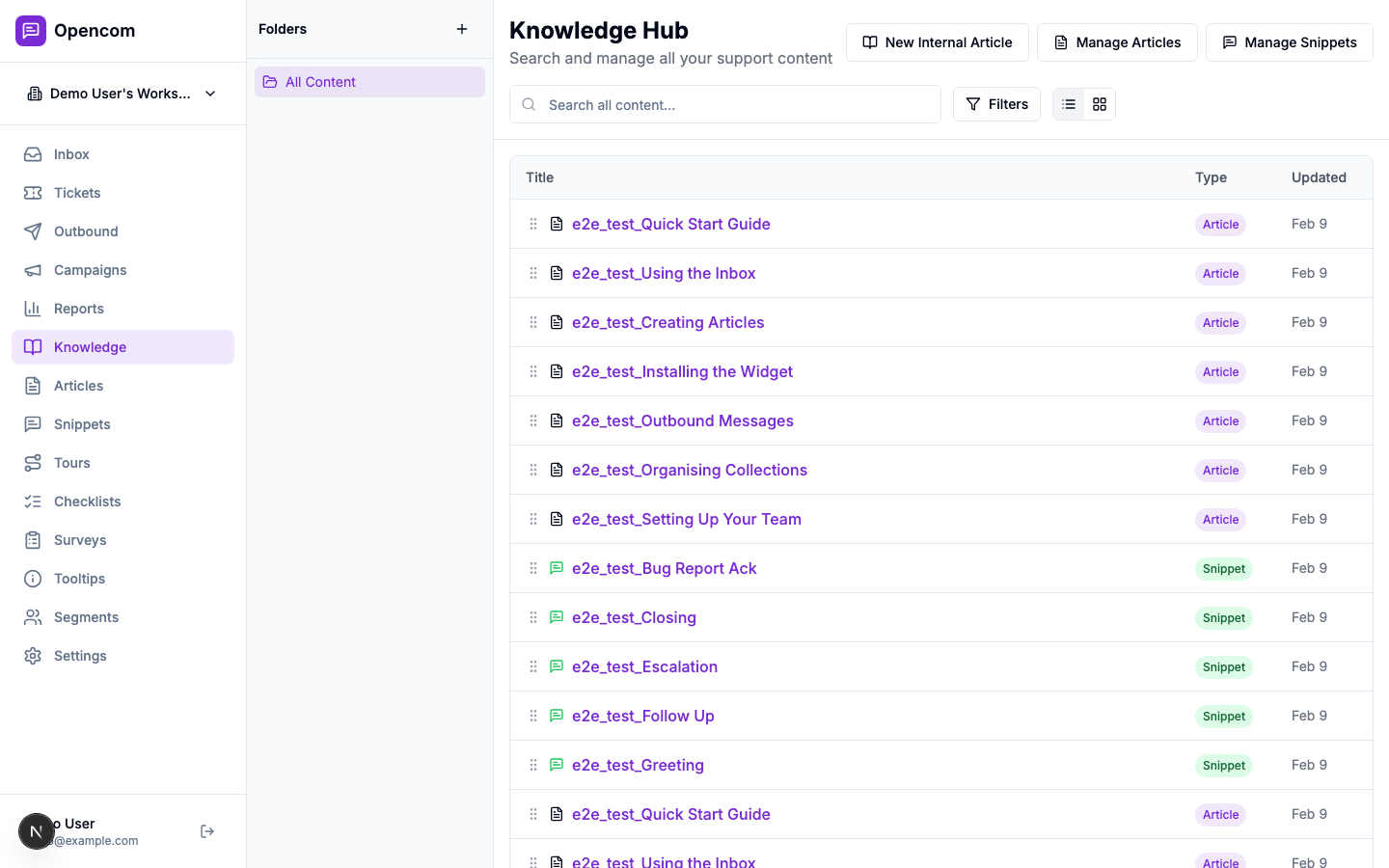 Knowledge Hub screenshot